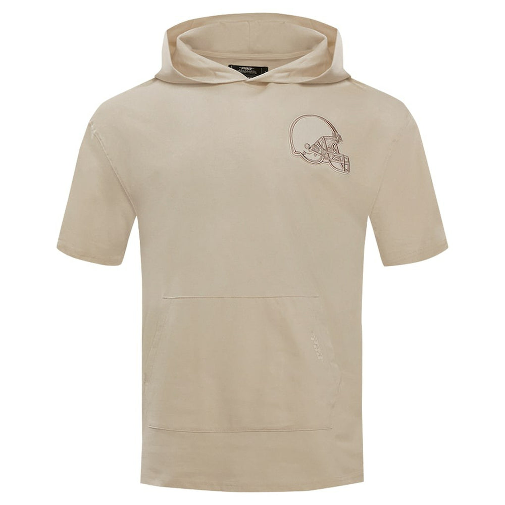 Cleveland Browns Pro Standard Neutrals Capsule Short Sleeve Pullover Hoodie - Tan Hoodies