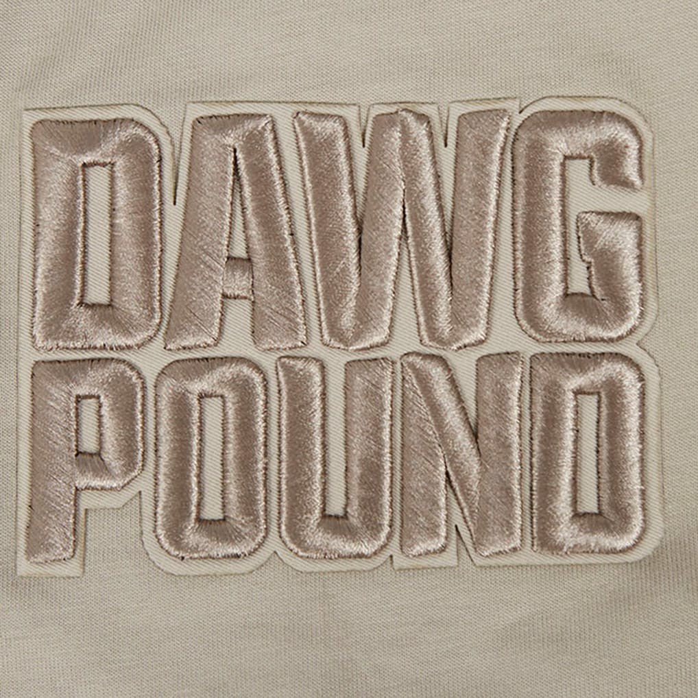 Cleveland Browns Pro Standard Neutrals Capsule Short Sleeve Pullover Hoodie - Tan Hoodies
