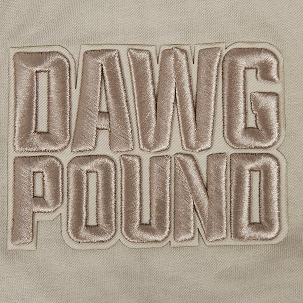 Cleveland Browns Pro Standard Neutrals Capsule Short Sleeve Pullover Hoodie - Tan Hoodies