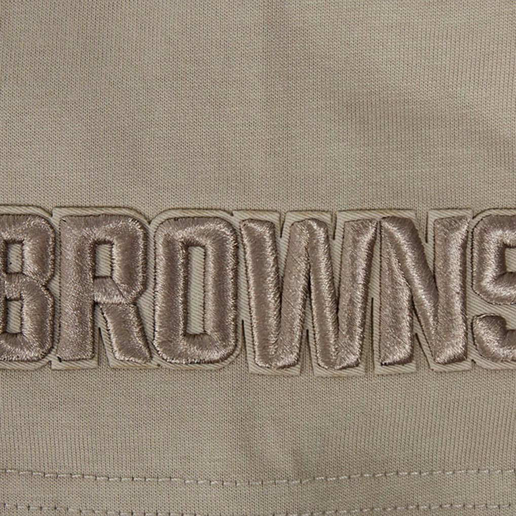 Cleveland Browns Pro Standard Neutrals Capsule Short Sleeve Pullover Hoodie - Tan Hoodies