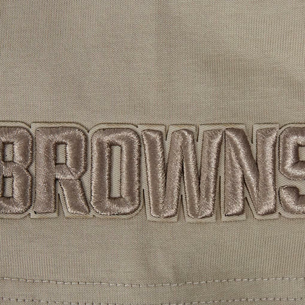 Cleveland Browns Pro Standard Neutrals Capsule Short Sleeve Pullover Hoodie - Tan Hoodies