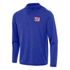 New York Giants Antigua Tidy Quarter-Zip Pullover Hoodie - Heather Royal Hoodies