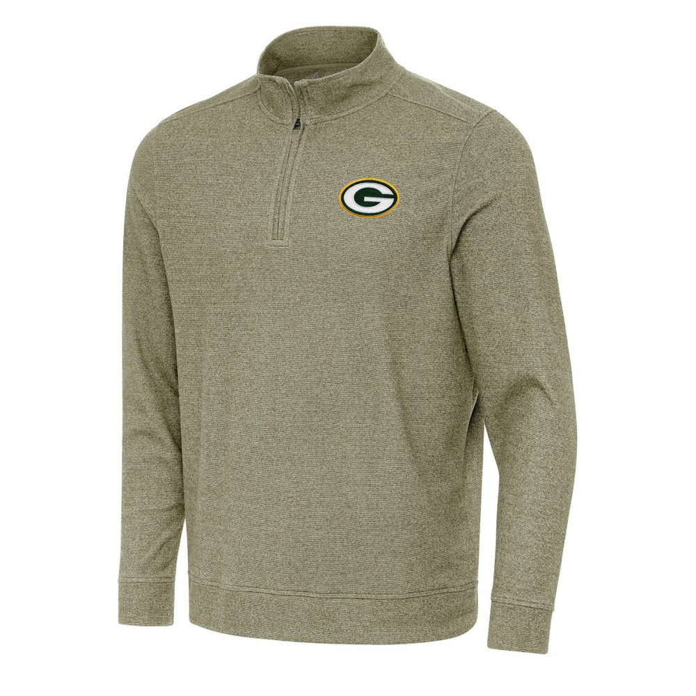 Green Bay Packers Antigua Subtle Quarter-Zip Top - Olive Tops