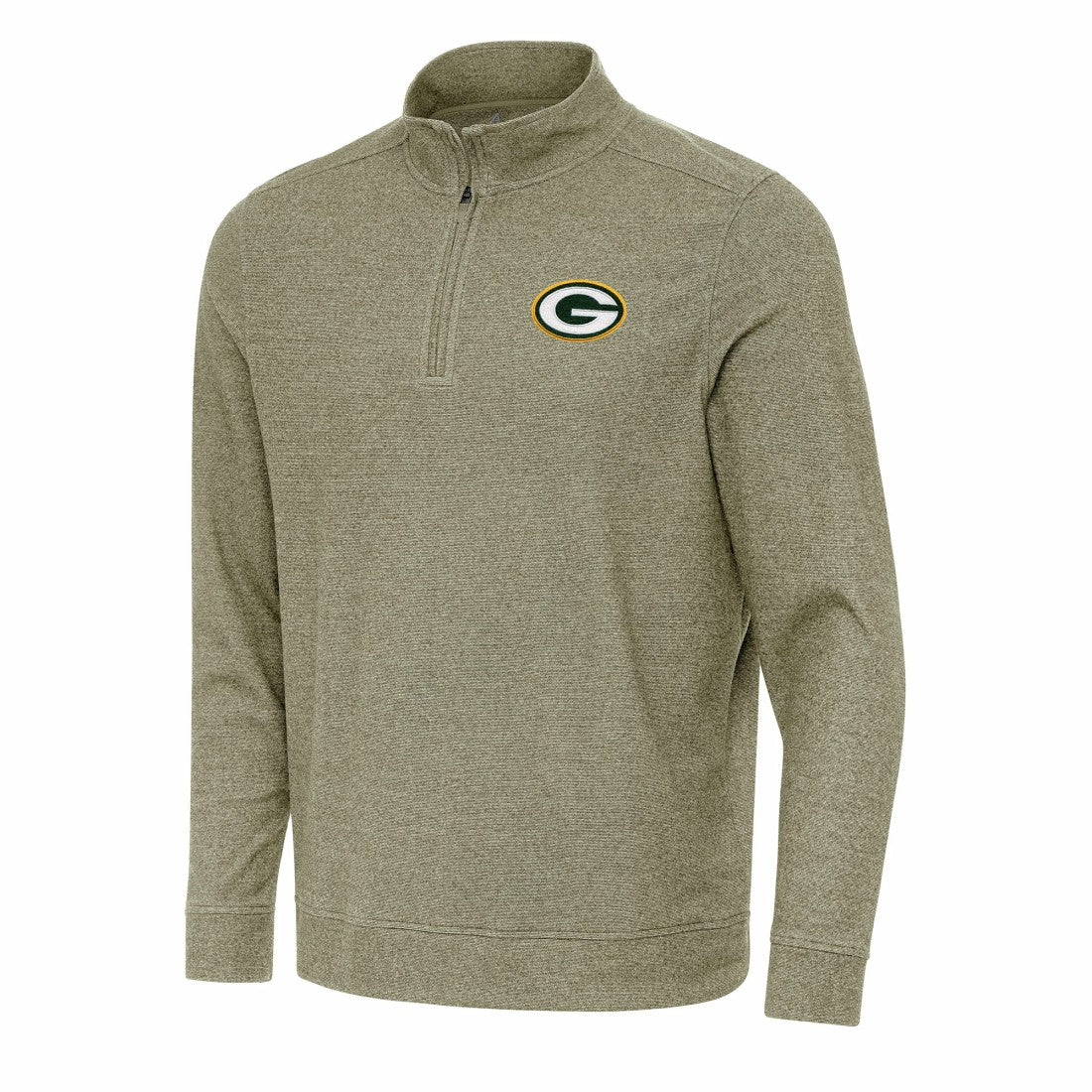 Green Bay Packers Antigua Subtle Quarter-Zip Top - Olive Tops