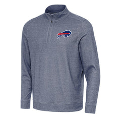 Buffalo Bills Antigua Subtle Quarter-Zip Top - Heather Navy Tops