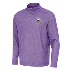 Minnesota Vikings Antigua Subtle Quarter-Zip Top - Heather Purple Tops