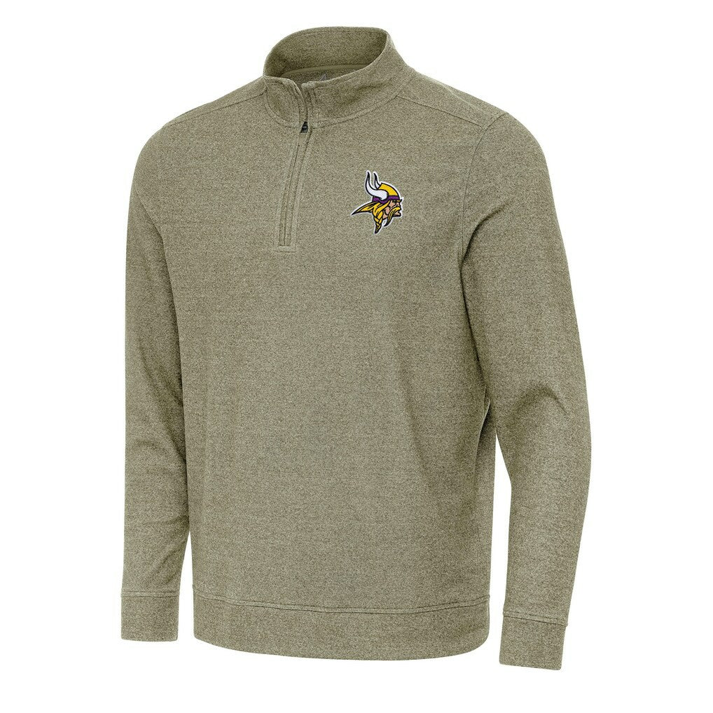 Minnesota Vikings Antigua Subtle Quarter-Zip Top - Olive Tops