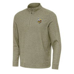 Minnesota Vikings Antigua Subtle Quarter-Zip Top - Olive Tops