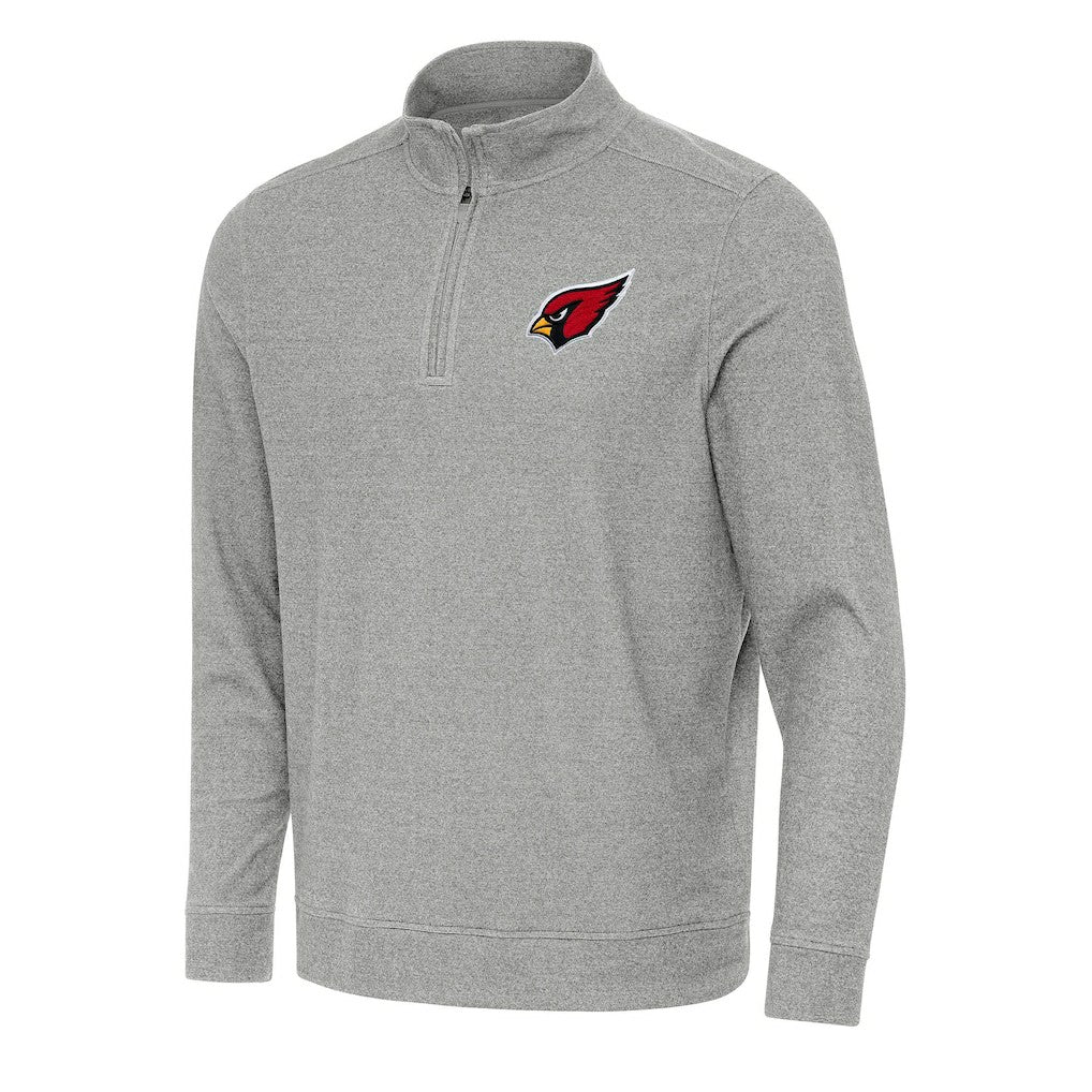 Arizona Cardinals Antigua Subtle Quarter-Zip Top - Heather Gray Tops