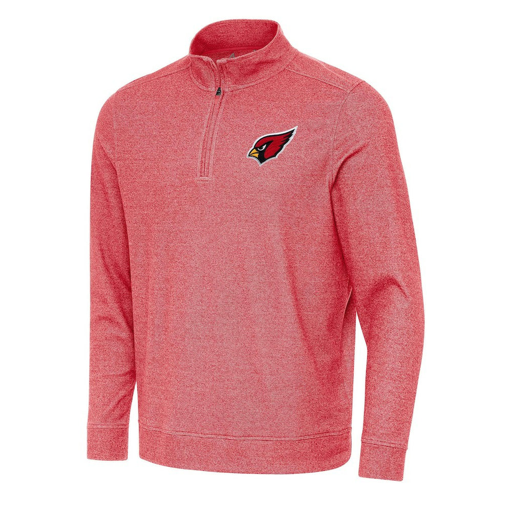 Arizona Cardinals Antigua Subtle Quarter-Zip Top - Heather Red Tops