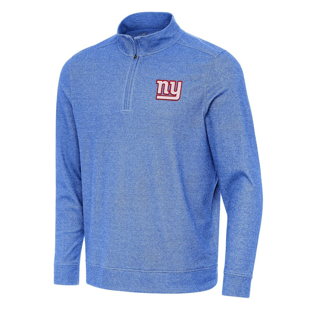 New York Giants Antigua Subtle Quarter-Zip Top - Heather Royal Tops