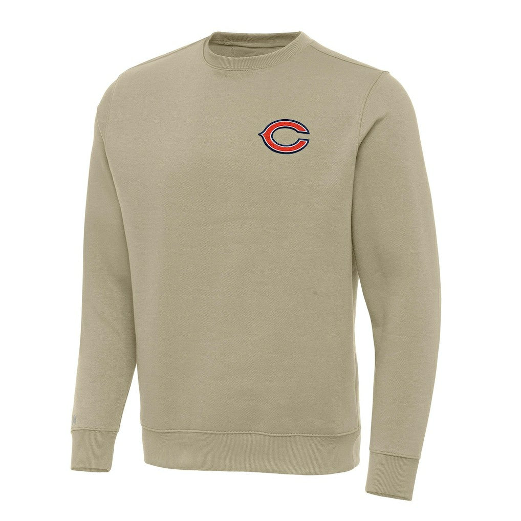 Chicago Bears Antigua Victory Pullover Sweatshirt - Khaki Pullover