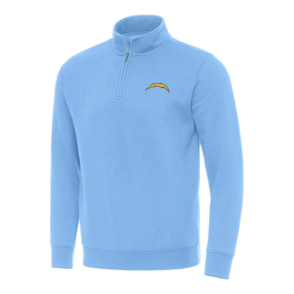 Los Angeles Chargers Antigua Victory Quarter-Zip Pullover Top - Powder Blue Pullover