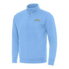 Los Angeles Chargers Antigua Victory Quarter-Zip Pullover Top - Powder Blue Pullover