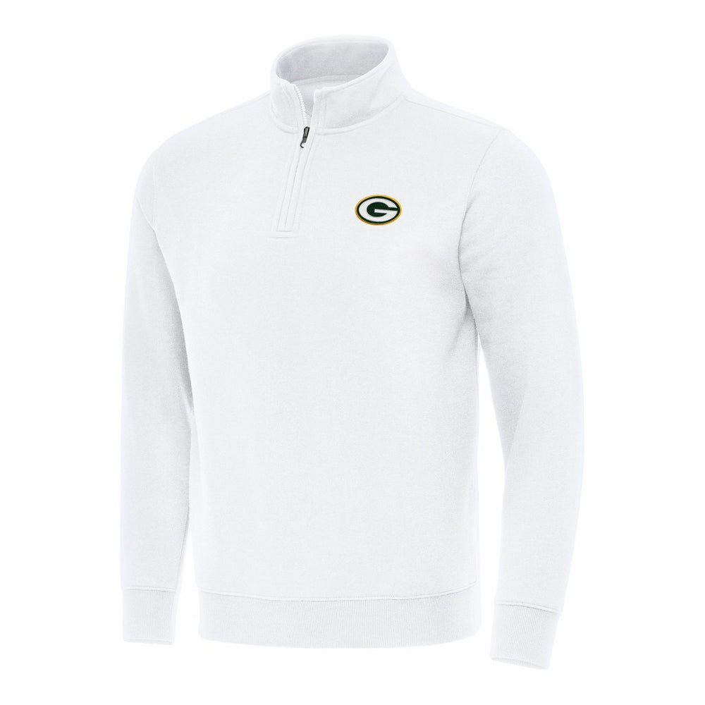 Green Bay Packers Antigua Victory Quarter-Zip Pullover Top - White Pullover