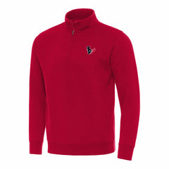 Houston Texans Antigua Victory Quarter-Zip Pullover Top - Red Pullover