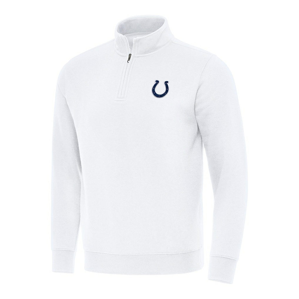 Indianapolis Colts Antigua Victory Quarter-Zip Pullover Top - White Pullover