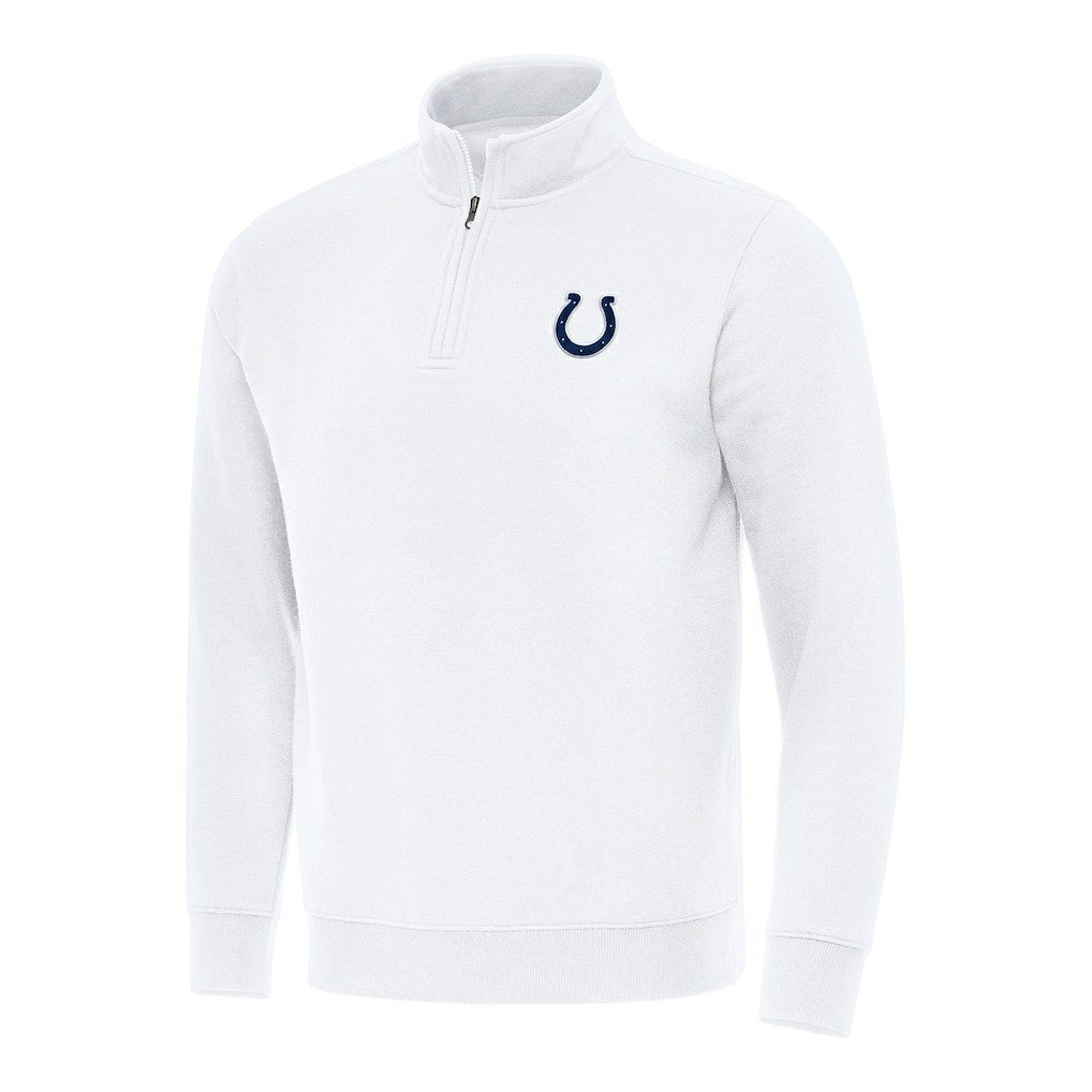 Indianapolis Colts Antigua Victory Quarter-Zip Pullover Top - White Pullover