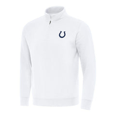 Indianapolis Colts Antigua Victory Quarter-Zip Pullover Top - White Pullover