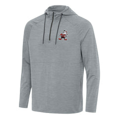 Cleveland Browns Antigua Spikes Quarter-Zip Pullover Hoodie - Heather Gray Hoodies