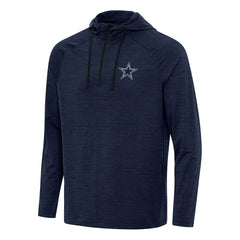 Dallas Cowboys Antigua Spikes Quarter-Zip Pullover Hoodie - Heather Navy Hoodies