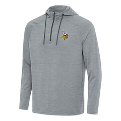 Minnesota Vikings Antigua Spikes Quarter-Zip Pullover Hoodie - Heather Gray Hoodies