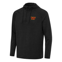Washington Commanders Antigua Spikes Quarter-Zip Pullover Hoodie - Heather Black Hoodies