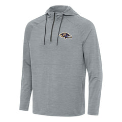 Baltimore Ravens Antigua Spikes Quarter-Zip Pullover Hoodie - Heather Gray Hoodies