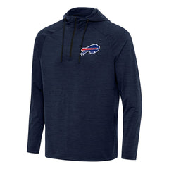 Buffalo Bills Antigua Spikes Quarter-Zip Pullover Hoodie - Heather Navy Hoodies
