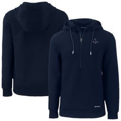 Boston Red Sox Cutter & Buck Roam Eco Recycled Half-Zip Pullover Hoodie - Navy Hoodies