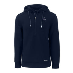 Boston Red Sox Cutter & Buck Roam Eco Recycled Half-Zip Pullover Hoodie - Navy Hoodies