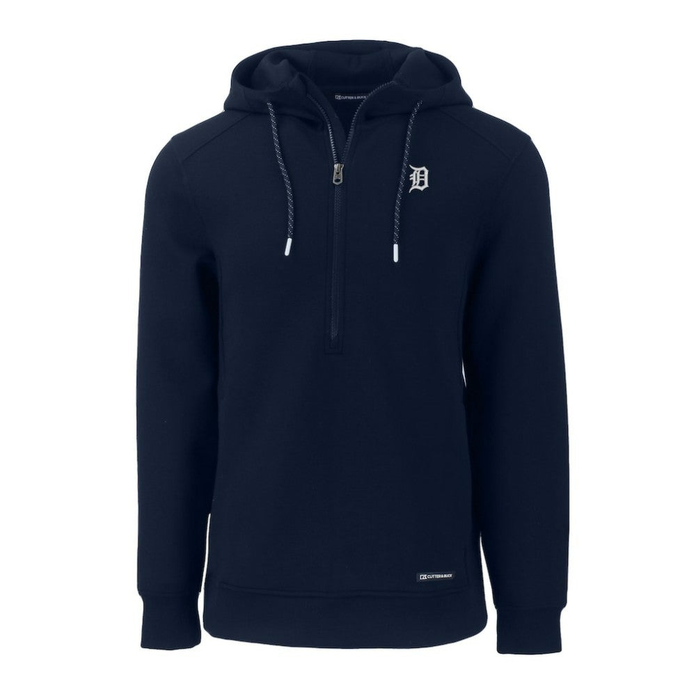 Detroit Tigers Cutter & Buck Roam Eco Recycled Half-Zip Pullover Hoodie - Navy Hoodies