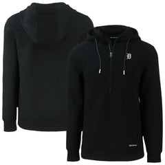 Detroit Tigers Cutter & Buck Roam Eco Recycled Half-Zip Pullover Hoodie - Black Hoodies
