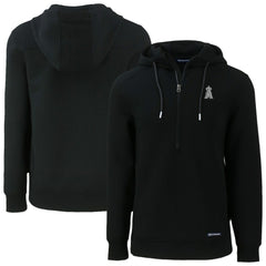 Los Angeles Angels Cutter & Buck Roam Eco Recycled Half-Zip Pullover Hoodie - Black Hoodies