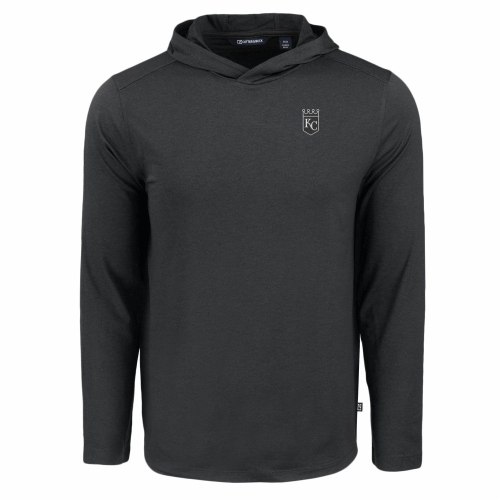 Kansas City Royals Cutter & Buck Coastline Epic Comfort Eco Recycled Long Sleeve Hoodie T-Shirt - Black Hoodies