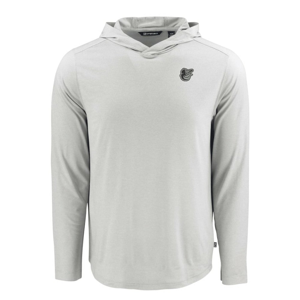 Baltimore Orioles Cutter & Buck Coastline Epic Comfort Eco Recycled Long Sleeve Hoodie T-Shirt - Gray Hoodies