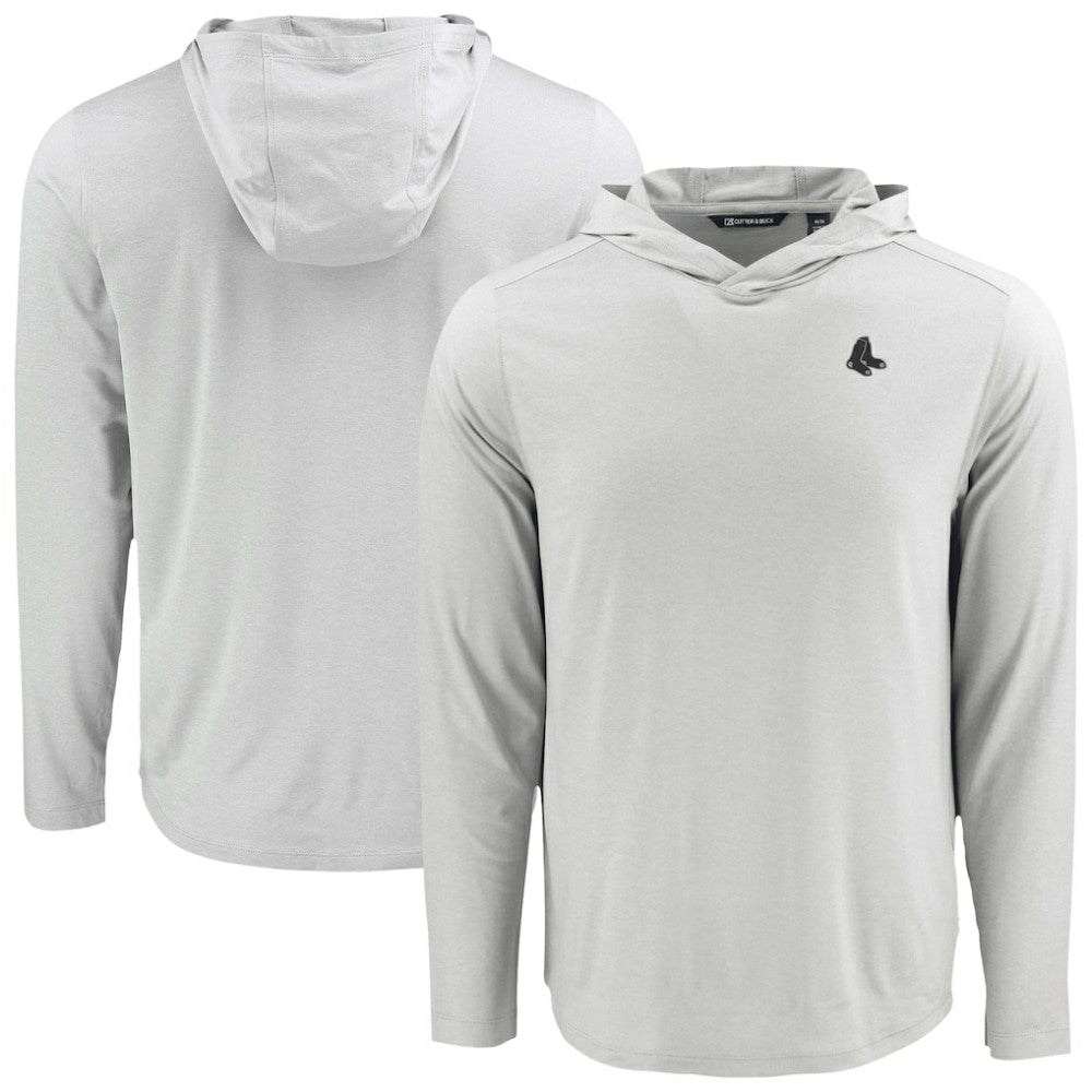 Boston Red Sox Cutter & Buck Coastline Epic Comfort Eco Recycled Long Sleeve Hoodie T-Shirt - Gray Hoodies