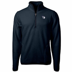 Cleveland Guardians Cutter & Buck Cascade Eco Fleece Quarter-Zip Jacket - Navy Jackets