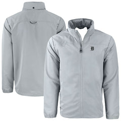 Detroit Tigers Cutter & Buck Charter Eco Recycled Full-Zip Hoodie Jacket - Gray Jackets