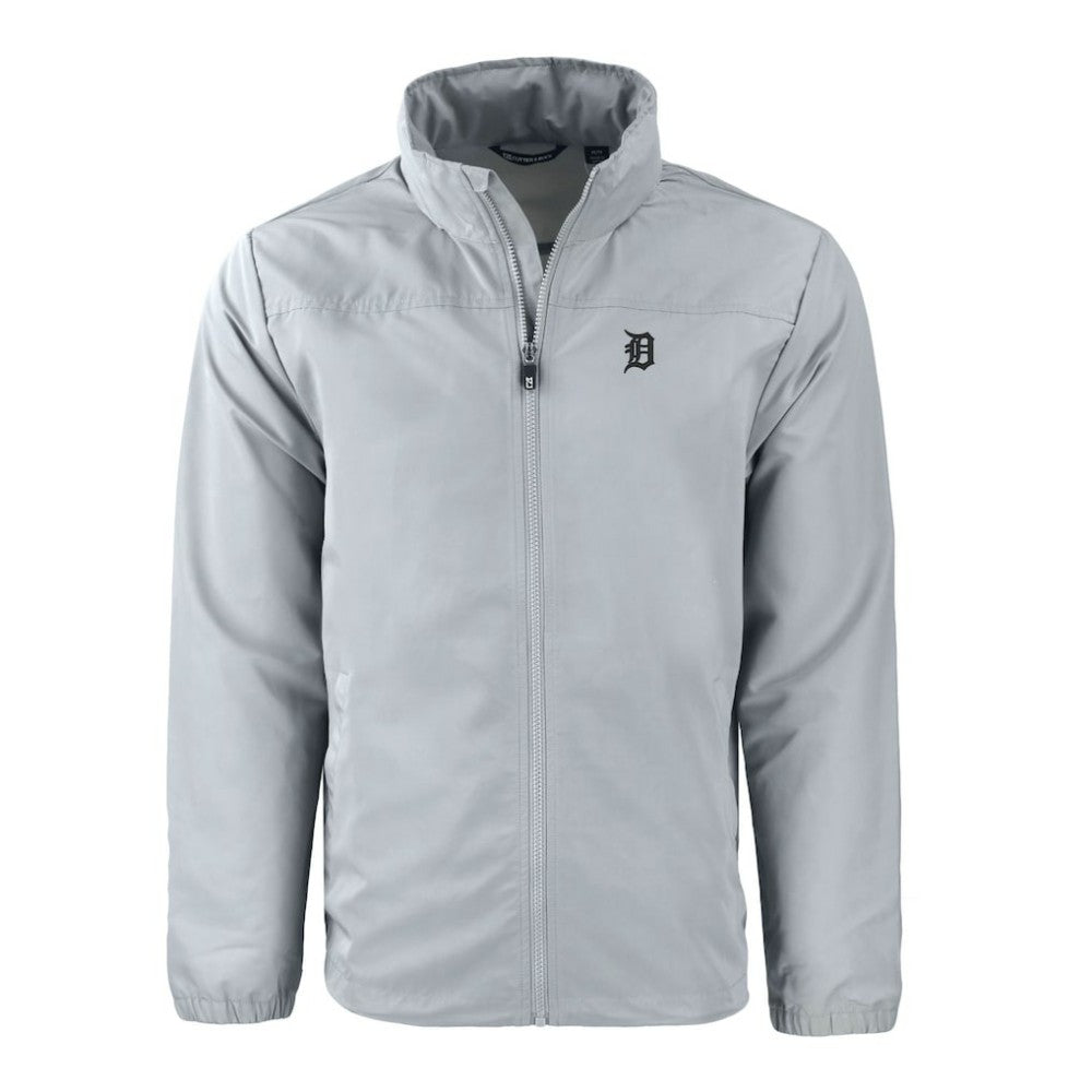 Detroit Tigers Cutter & Buck Charter Eco Recycled Full-Zip Hoodie Jacket - Gray Jackets
