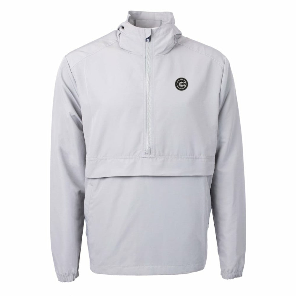 Chicago Cubs Cutter & Buck Charter Eco Recycled Anorak Half-Zip Hoodie Jacket - Gray Jackets