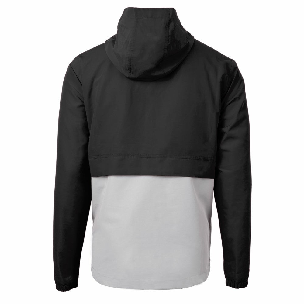 Kansas City Royals Cutter & Buck Charter Eco Recycled Anorak Half-Zip Hoodie Jacket - Black/Gray Jackets