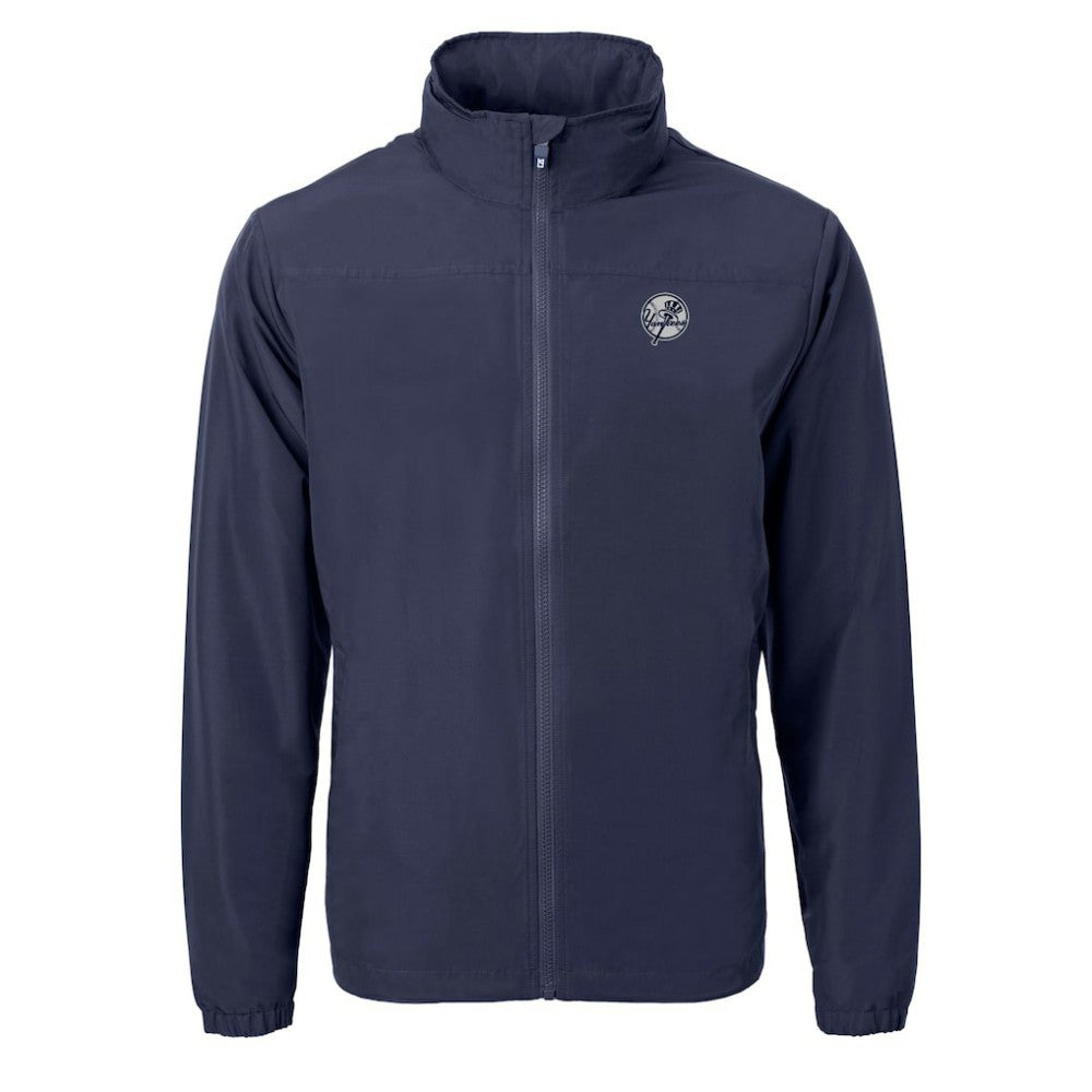 New York Yankees Cutter & Buck Charter Eco Recycled Full-Zip Hoodie Jacket - Navy Jackets