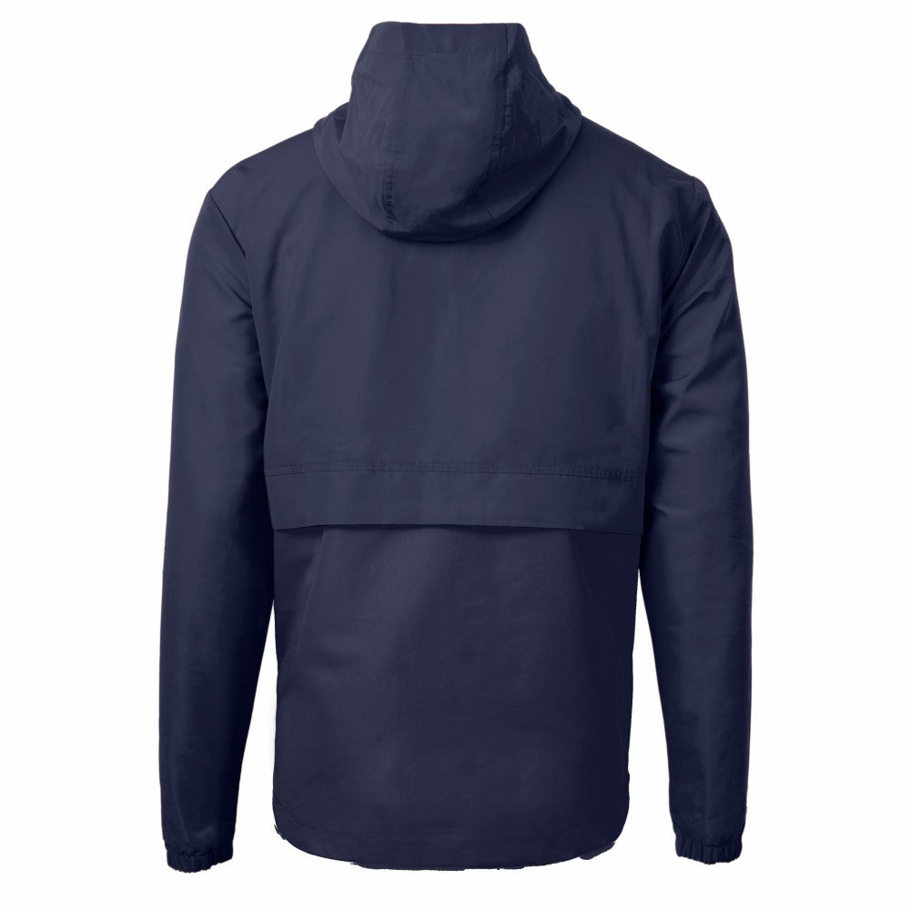Milwaukee Brewers Cutter & Buck Charter Eco Recycled Anorak Half-Zip Hoodie Jacket - Navy Jackets