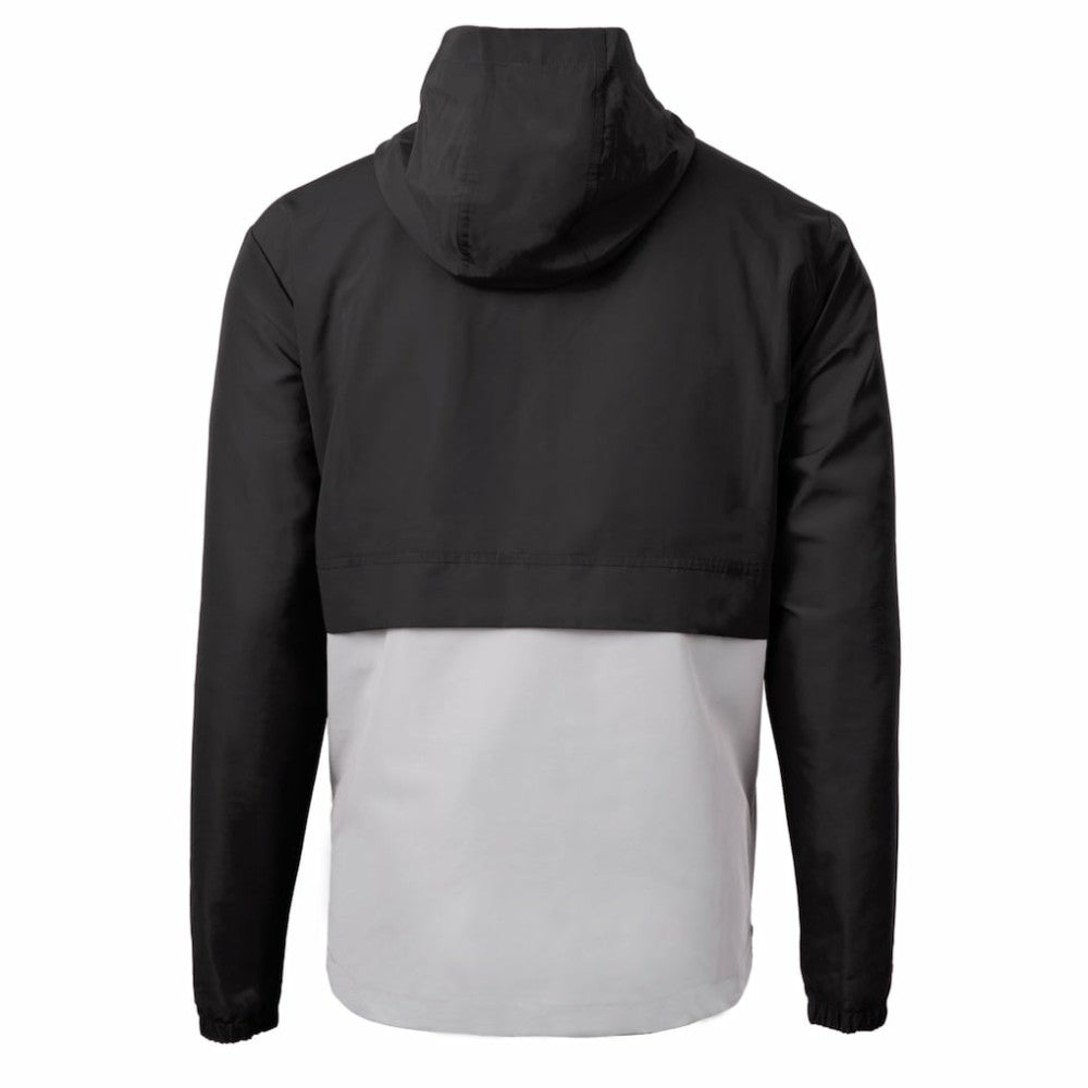 Los Angeles Dodgers Cutter & Buck Charter Eco Recycled Anorak Half-Zip Hoodie Jacket - Black/Gray Jackets