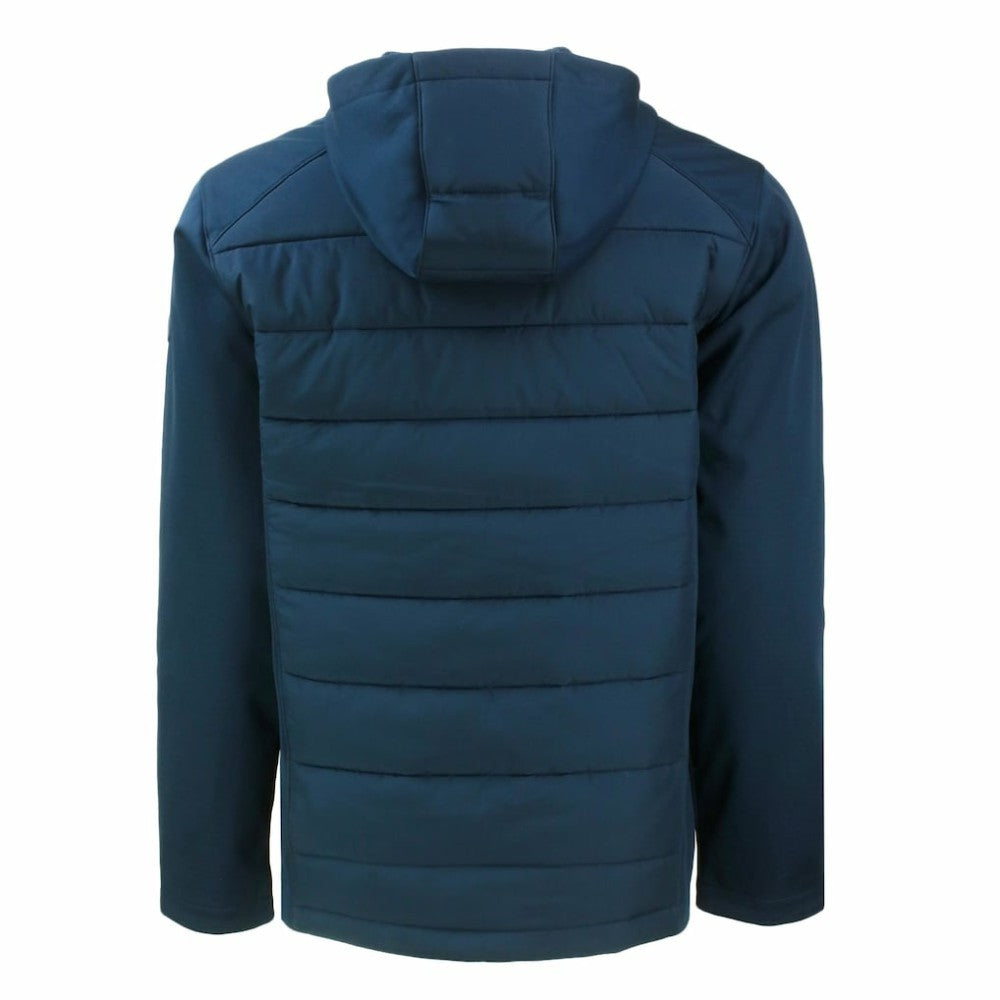 Los Angeles Angels Cutter & Buck Evoke Hybrid Eco Softshell Recycled Full-Zip Hooded Jacket - Navy Jackets