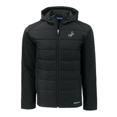Los Angeles Dodgers Cutter & Buck Evoke Hybrid Eco Softshell Recycled Full-Zip Hooded Jacket - Black Jackets