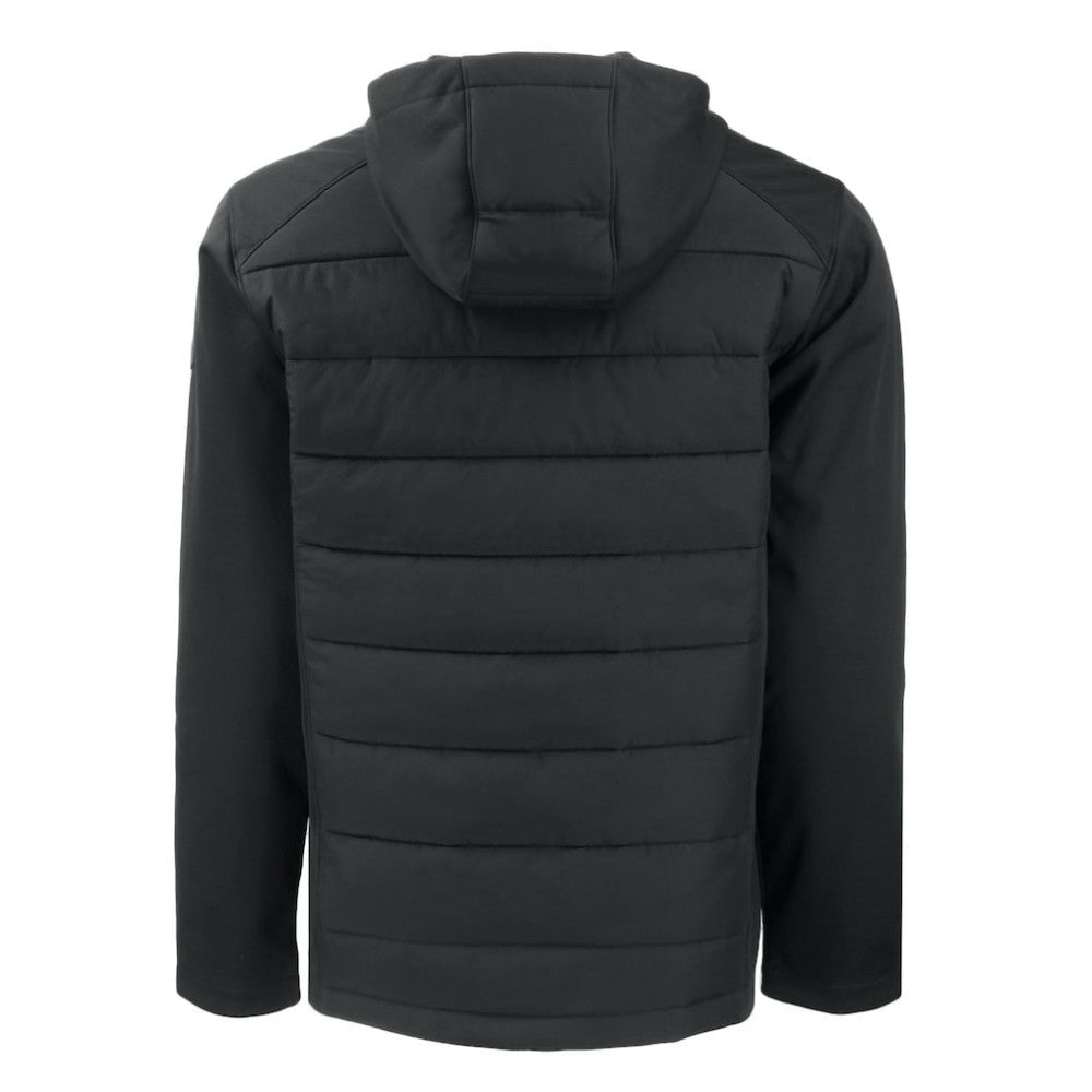 Los Angeles Dodgers Cutter & Buck Evoke Hybrid Eco Softshell Recycled Full-Zip Hooded Jacket - Black Jackets