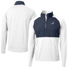 Los Angeles Dodgers Cutter & Buck Adapt Eco Hybrid Raglan DryTec Quarter-Zip Jacket - White Jackets