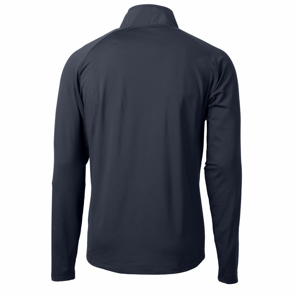 New York Mets Cutter & Buck Adapt Eco Hybrid Raglan DryTec Quarter-Zip Jacket - Navy Jackets